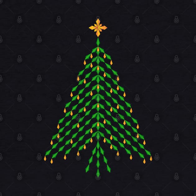 Elegant yellow and green crystal Christmas Tree by kindsouldesign